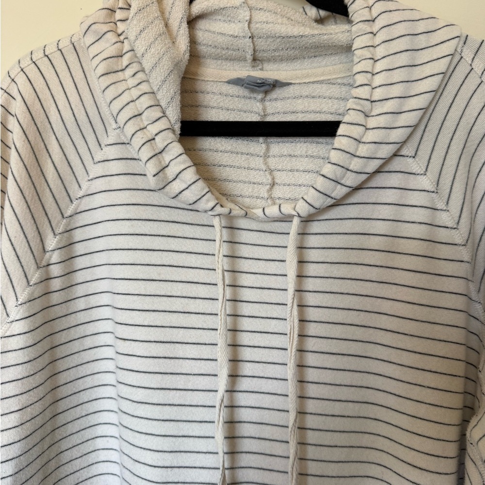 Caslon French Terry Hooded Stripe Dress with Kangaroo Pocket in Size 3X - Picture 5 of 12